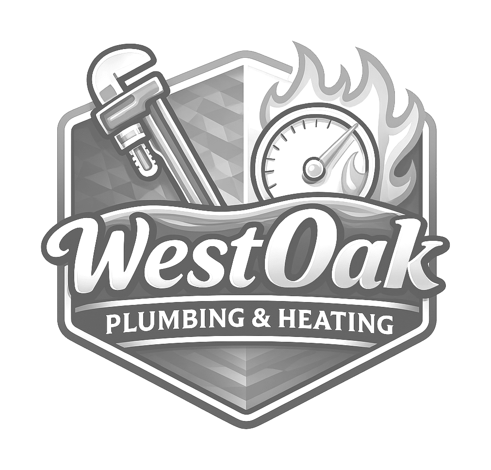 westoak plumbing and heating logo upscaled transparent light greyscale
